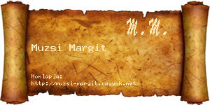 Muzsi Margit névjegykártya